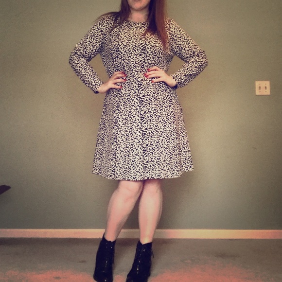 H&M Black & White Cheetah print dress