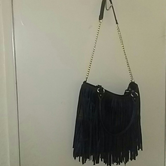 Steve Madden Handbags - Steve Madden Black Fringe Shoulder bag