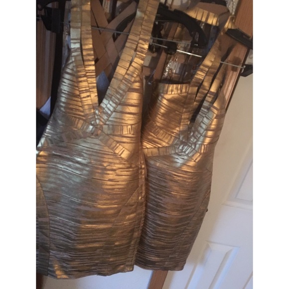 NYE Ace of Spades Gold Bandage Dress - Picture 4 of 4