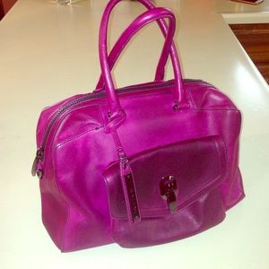 Via Spiga Handbags - Via Spiga Purple Leather Handbag Purse Via Spiga Handbags - Via Spiga Purple Leather Handbag Purse
