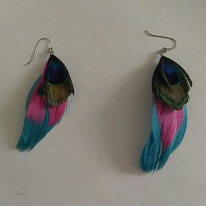 Peacock earrings