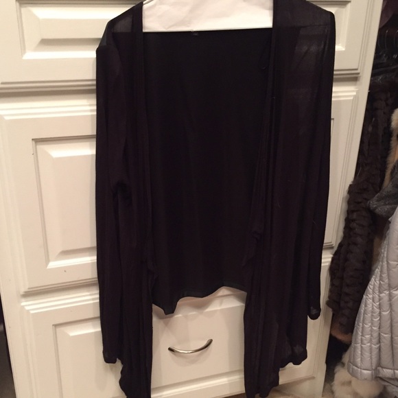 Tops - Open front black cardigan