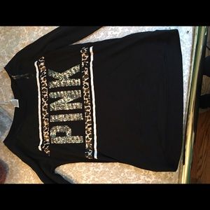 Victoria Secret PINK long sleeve sequin shirt.