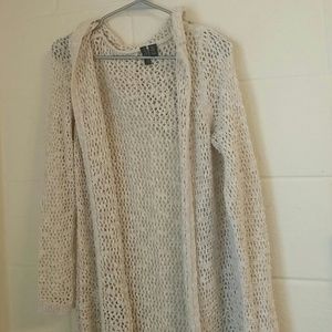 Long (down to knees) knitted Cardigan with Hood