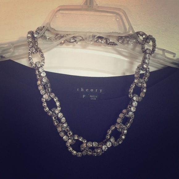 J. Crew Silver/Rhinestone Necklace