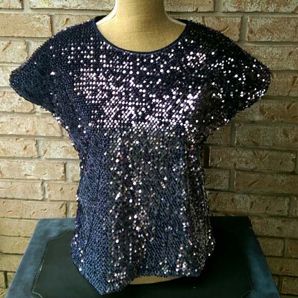 Sequined Pullover Tee Shirt