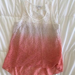 Ombré Lacey tank top