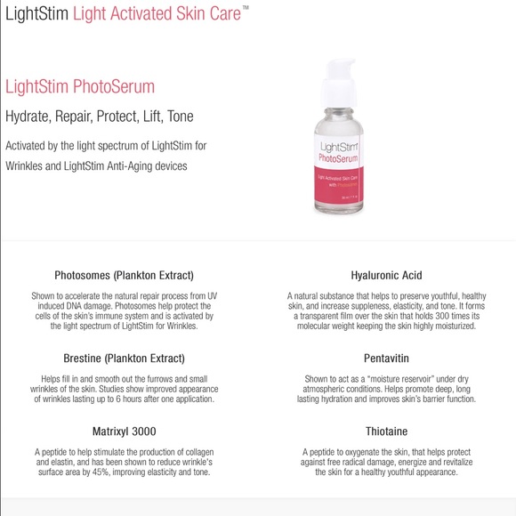 lightstim collagen peptide serum