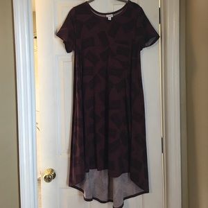 Wine colored Carley dress with boom boxes