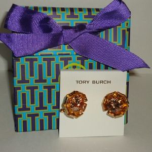 Authentic Tory Burch Leah stud earrings