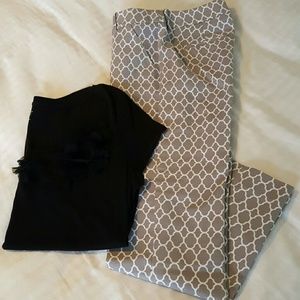 Versatile grey n white pattern size 2 pants