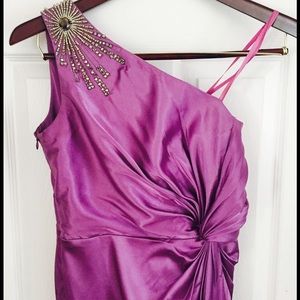 Lavender silky gown