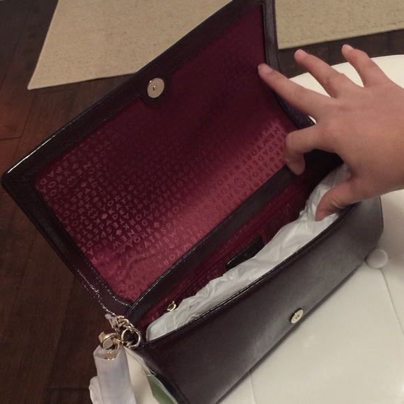 Kate Spade wine small Greer purse shoulder bag - Picture 2 of 3