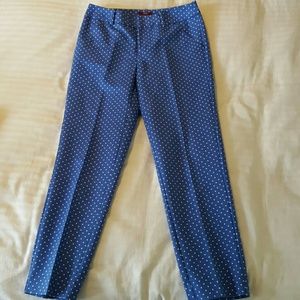 Blue and white polka dot Merona pants size 2