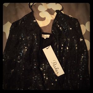 Parker Sequin Halter Party Top NWT