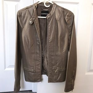 Express Vegan Leather Moto Jacket