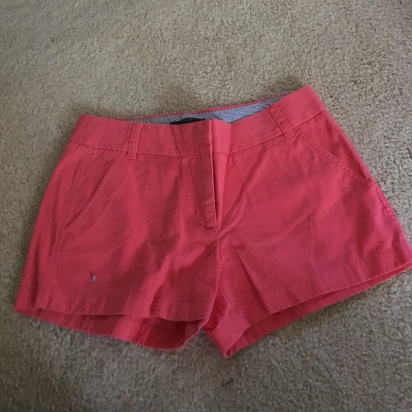 Pink J.Crew chino shorts