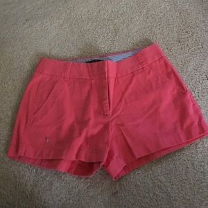Pink J.Crew chino shorts