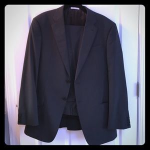 Armani Collezioni Charcoal Suit/Blue Pinstripes