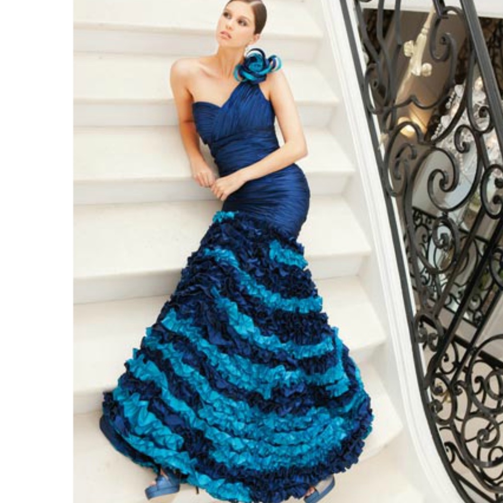 Ruffled Mermaid from the Sea Gown by Sonia Pena
