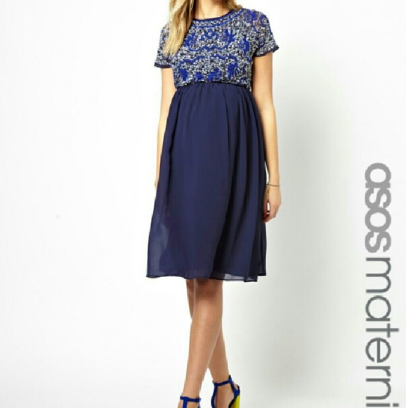 Maternity Sequined Top Dress