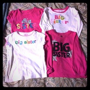 Big Sister shirt bundle - average size 5T
