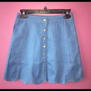 Francescas buttoned denim skirt
