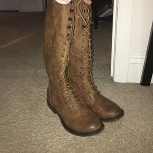 Tall combat boots