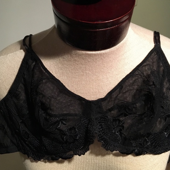 Lacy black bra
