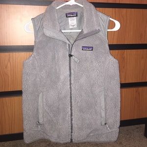 Gray shearling Patagonia vest size medium