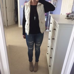 J Crew Cream Vest