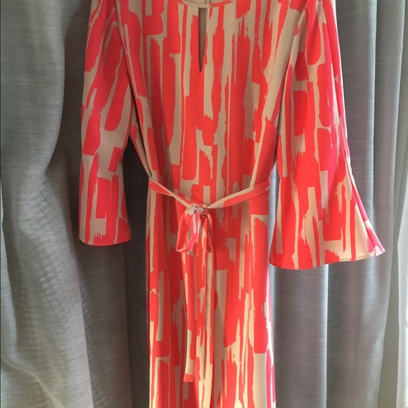 Patterned Short Midi Sleeve Dress