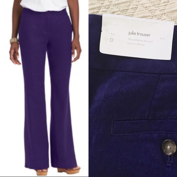 Sold 💚 Loft Linen Julie Trouser - Picture 4 of 5