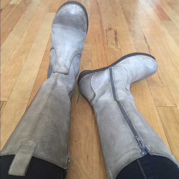 Miz Mooz Distressed Gray Boots