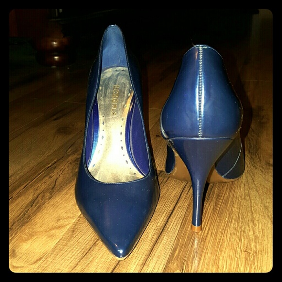 BCBG Girls blue metallic stilettos