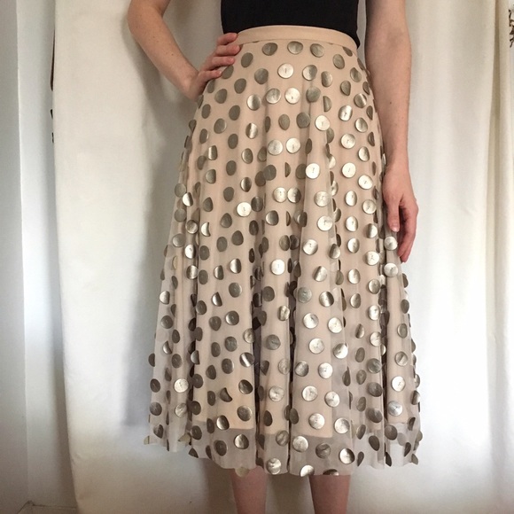 Anthropologie polka dot ballerina skirt