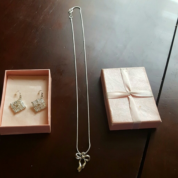 Earings and a homemade  necklace