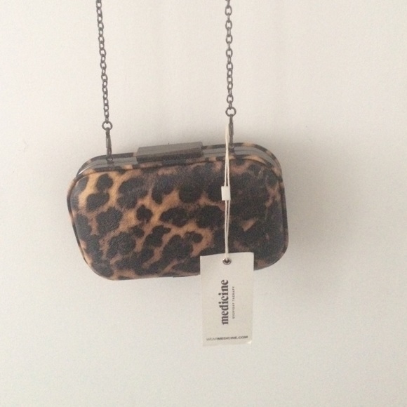 Purse, leopard print, brand new with tag still on