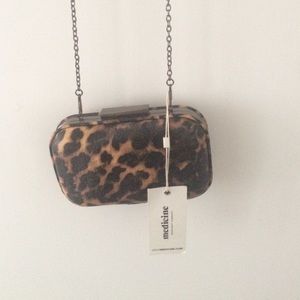 Purse, leopard print, brand new with tag still on
