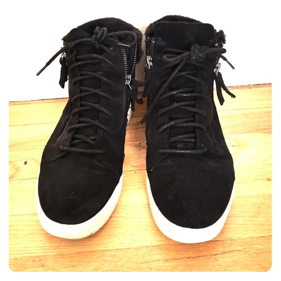 Banana Republic Suede faux fur leather sneakers