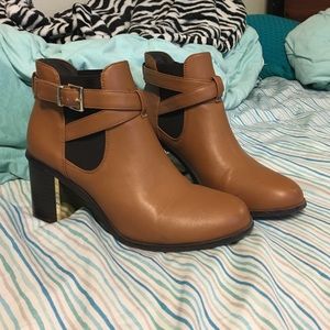 Brown and Gold booties