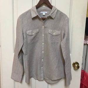 Banana Republic button down blouse: Tan