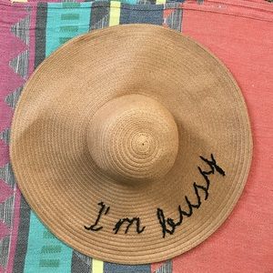 Floppy beach hat - "I'm busy" ASOS