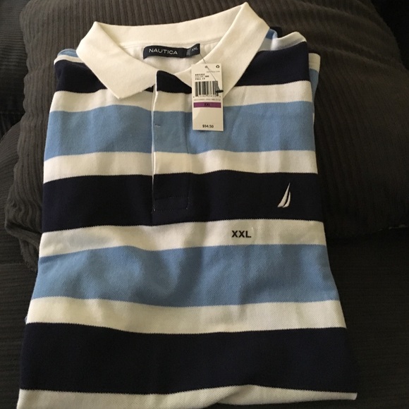 Men's Nautica polo stripped shirt