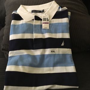 Men's Nautica polo stripped shirt
