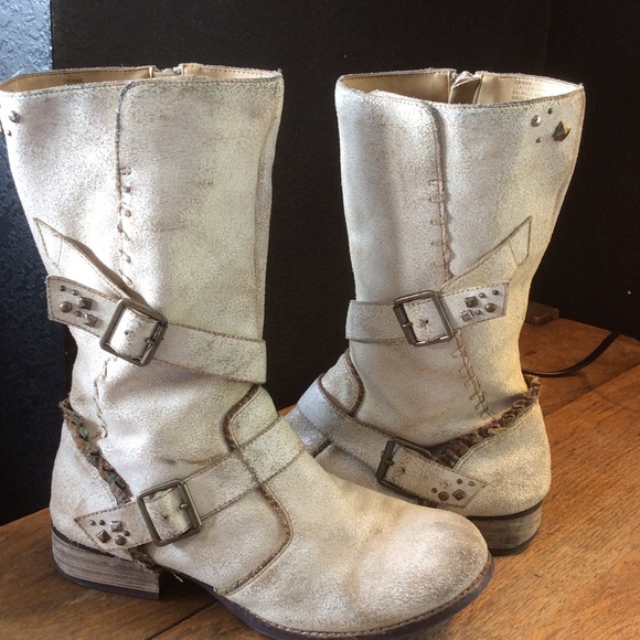 White washed boots