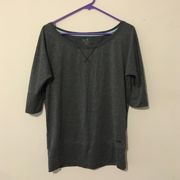 👗Champion 3/4 length sleeve grey top