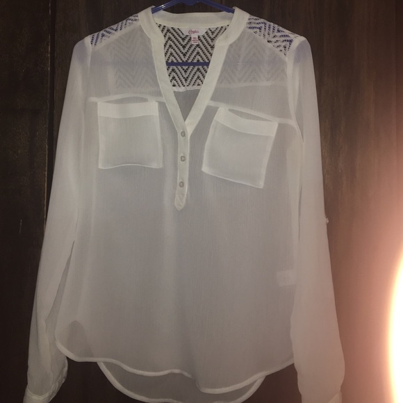 Sheer white Candies dress shirt