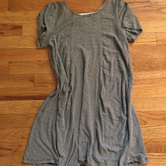 Black and white striped tshirt dress