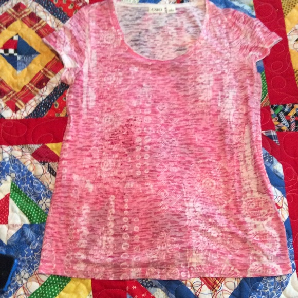 Cato Tops - Free! 👄Cato pink burn-out tee👚